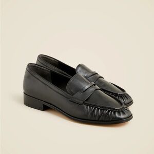 J. Crew Maison ruched loafers in leather